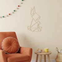 Origami Rabbit – Birch Plywood Wall Decor