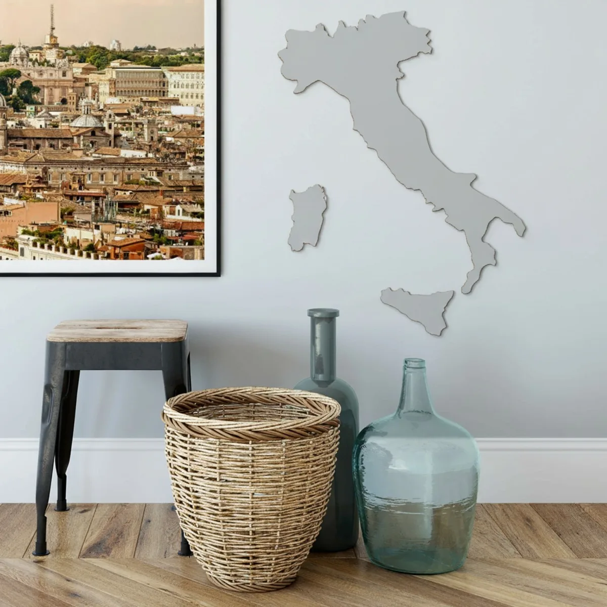 Plywood Wooden Ornament Italy – Country Map