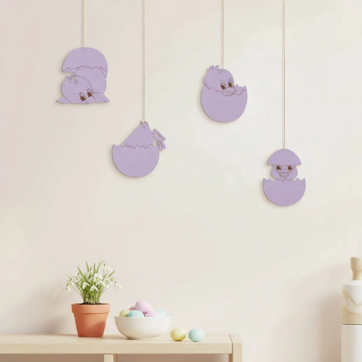 Easter Chicks in Birch Plywood (4 Pieces)