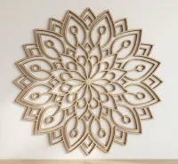 Wooden Petals Mandala Wall Art