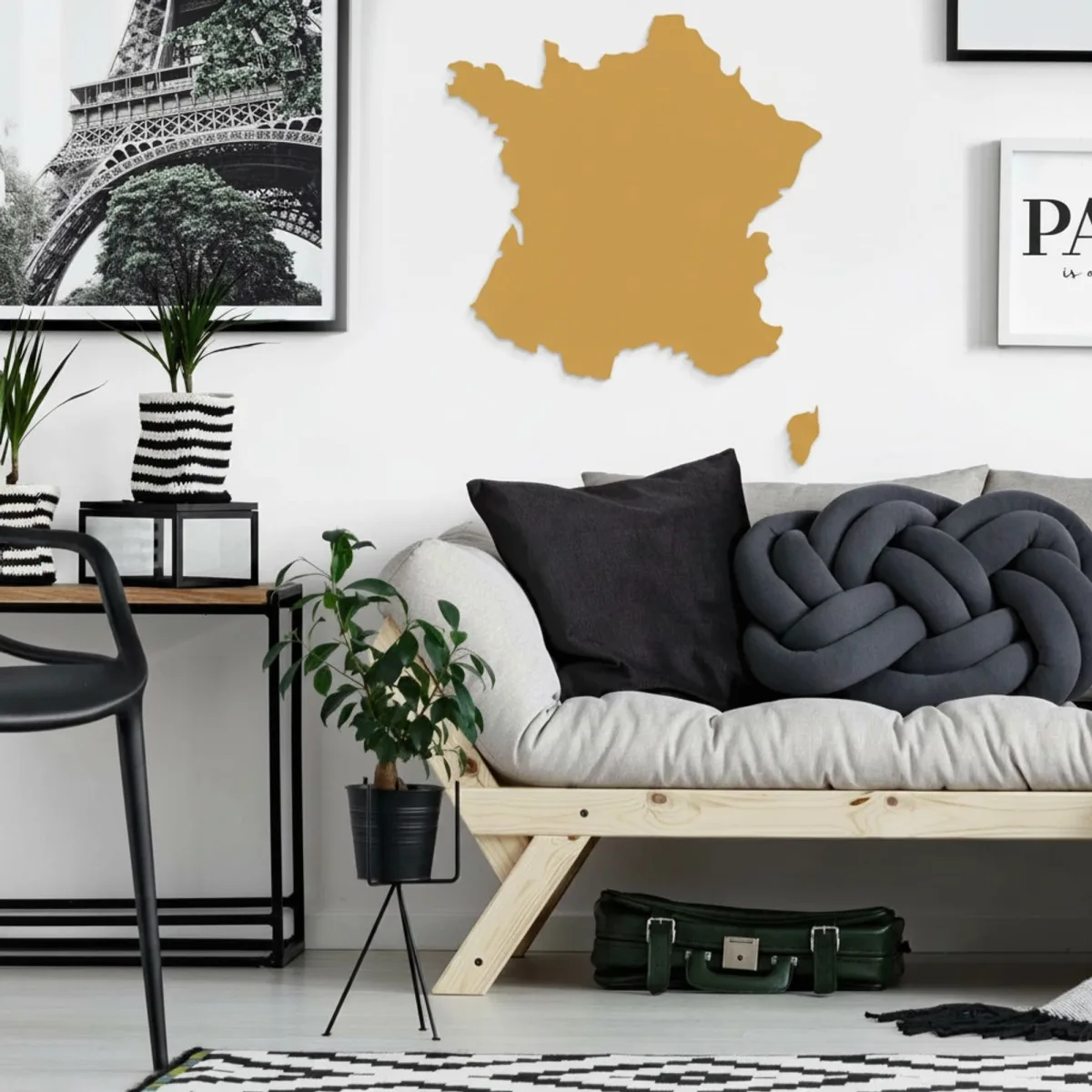 France Map Wooden Wall Decor – Birch Plywood (2 pieces)