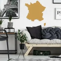 France Map Wooden Wall Decor – Birch Plywood (2 pieces)