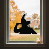 Witch Tipping Her Hat Wall Decor – Greeting Witch from Behind – Birch Plywood
