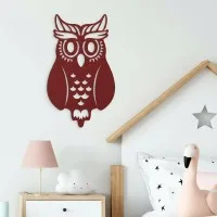 Décoration murale chouette en contreplaqué de bouleau – découpe ajourée