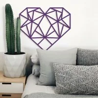 Origami Heart Wall Decor – Birch Plywood – 3 Sizes