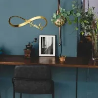 Plywood wall decor “Family” with infinity symbol