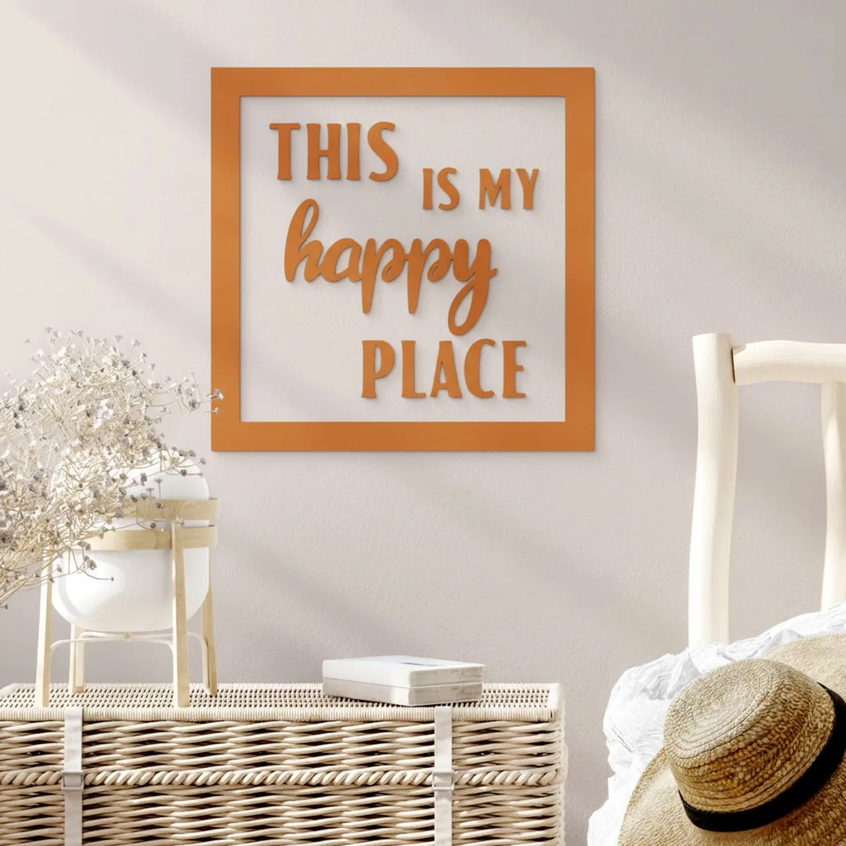 Plywood wall sign This is my happy place