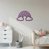 Rainbow with Clouds – Birch Plywood Wall Decor