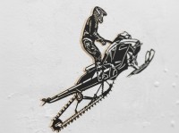 Snowmobile Rider Wall Art