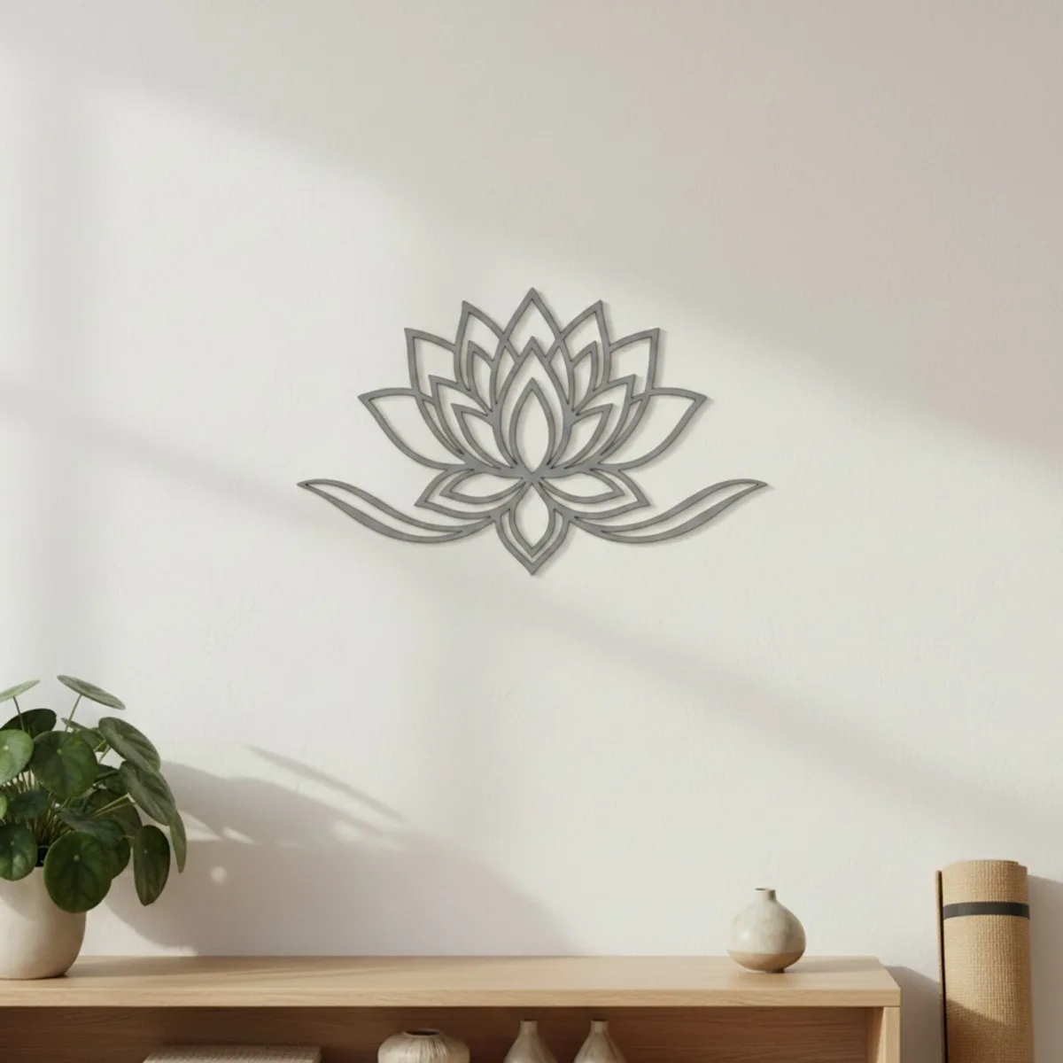 Yoga Lotus Flower Birch Plywood Wall Decor
