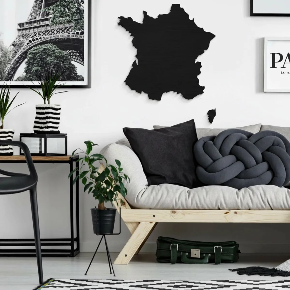 France Map Wooden Wall Decor – Birch Plywood (2 pieces)