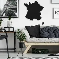 France Map Wooden Wall Decor – Birch Plywood (2 pieces)