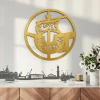 Multiplex decoratie – Logo FC Hansa Rostock – rond Ø38 cm