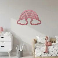 Rainbow with Clouds – Birch Plywood Wall Decor