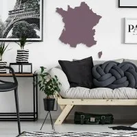 France Map Wooden Wall Decor – Birch Plywood (2 pieces)