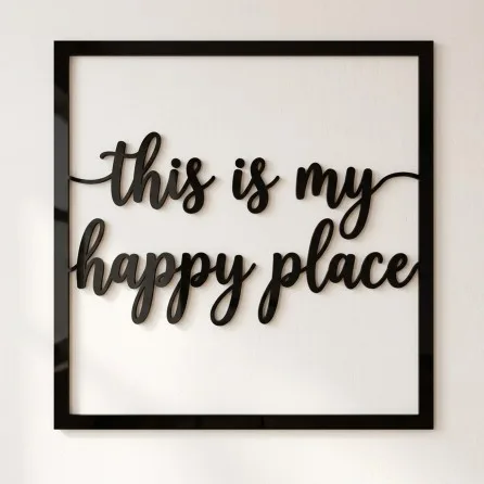 Multiplex houten decoratie this is my happy place