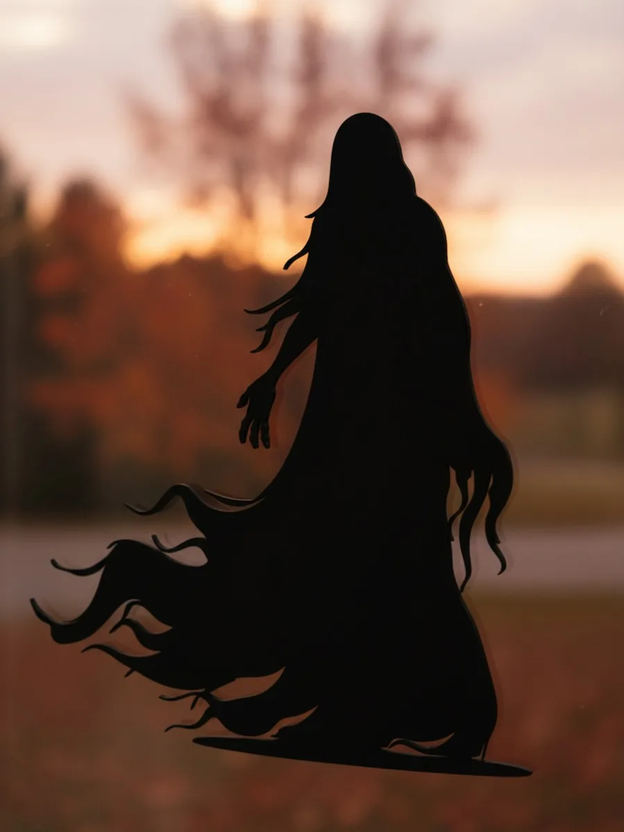 Banshee Wall Art – Wailing Woman Ghost Silhouette – Birch Plywood