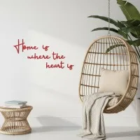 Houten wandletters - Berken multiplex - Home is where the heart is (6 delen)