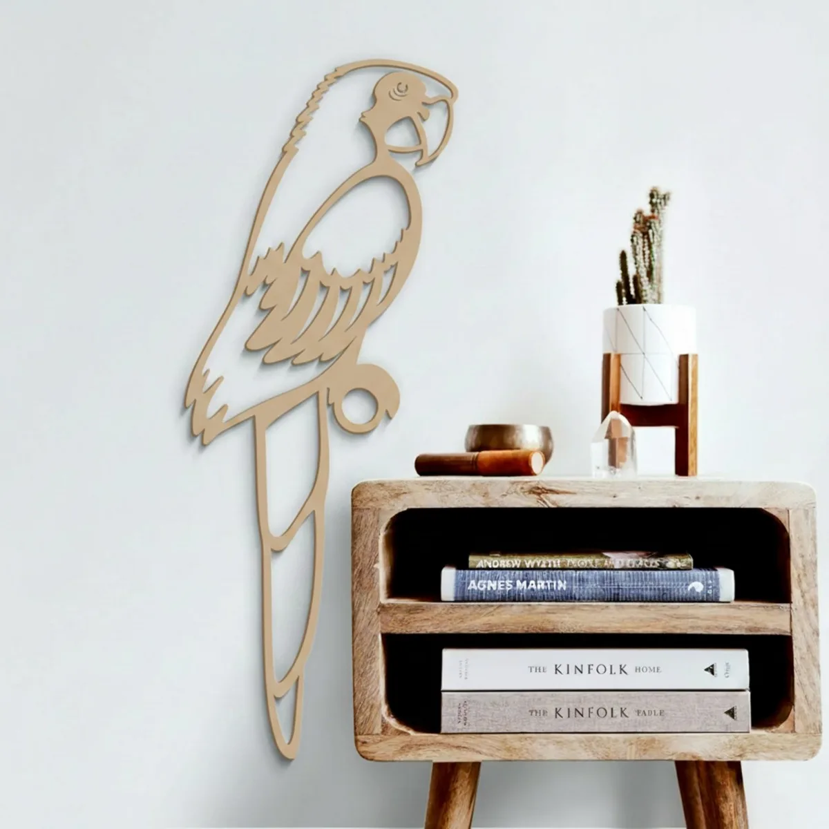Parrot Wall Decor – Openwork Laser-Cut Birch Plywood