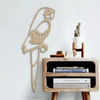 Parrot Wall Decor – Openwork Laser-Cut Birch Plywood