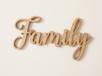 Family Plywood Wood Decor
