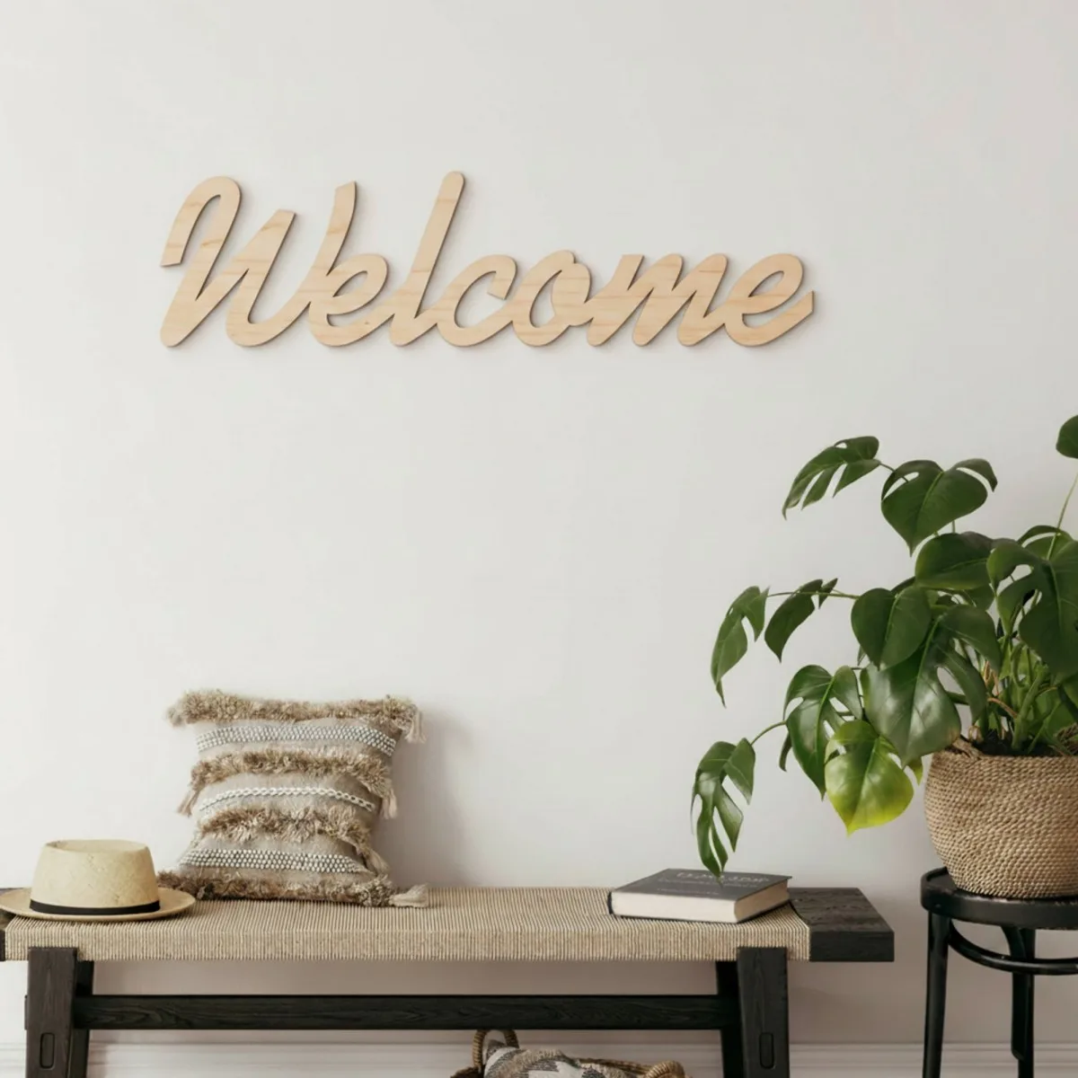 Panneau Welcome en bois – Contreplaqué de bouleau