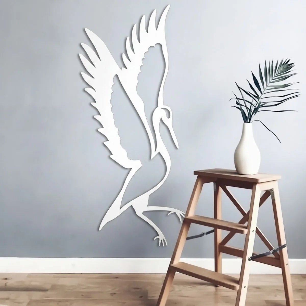 Multiplex decoratie - Staande kraanvogel