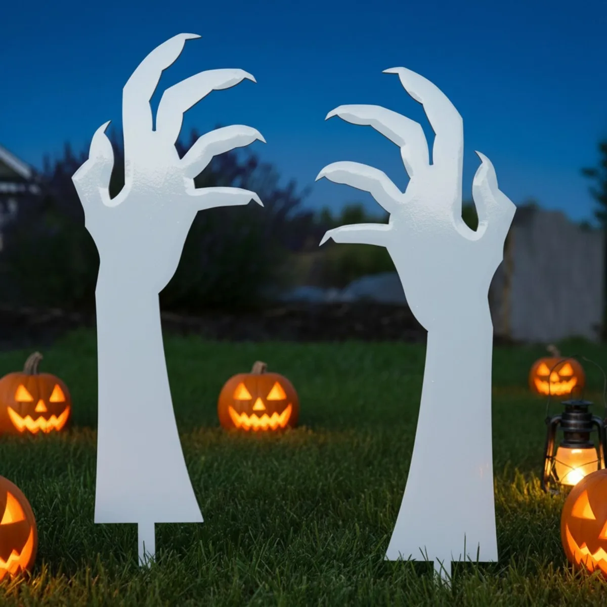 Halloween zombie handen tuindecoratie – set van 2 grijpende handen 45 cm