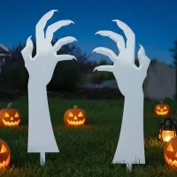 Halloween Zombie-Hände Gartendeko – Gruseliges Krallenhand-Set, 2 Stück 45 cm