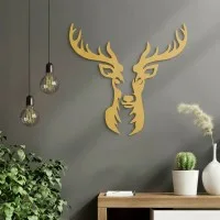 Deer Head Wall Decor – Birch Plywood – 40x42 cm