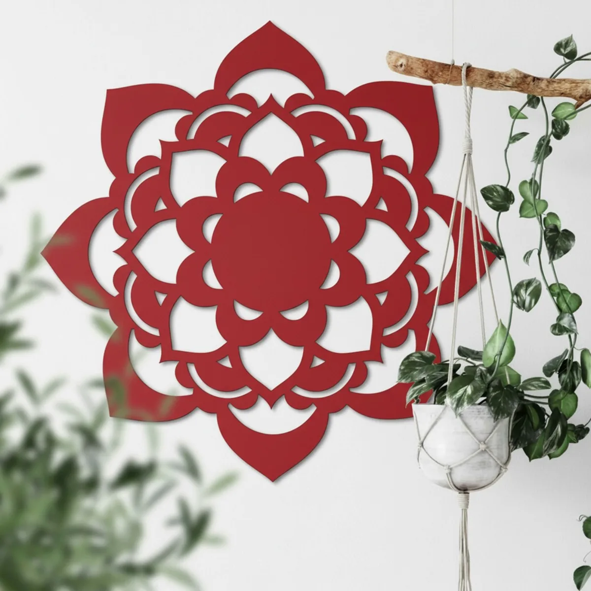 Mandala Lotus – Décoration murale en contreplaqué de bouleau