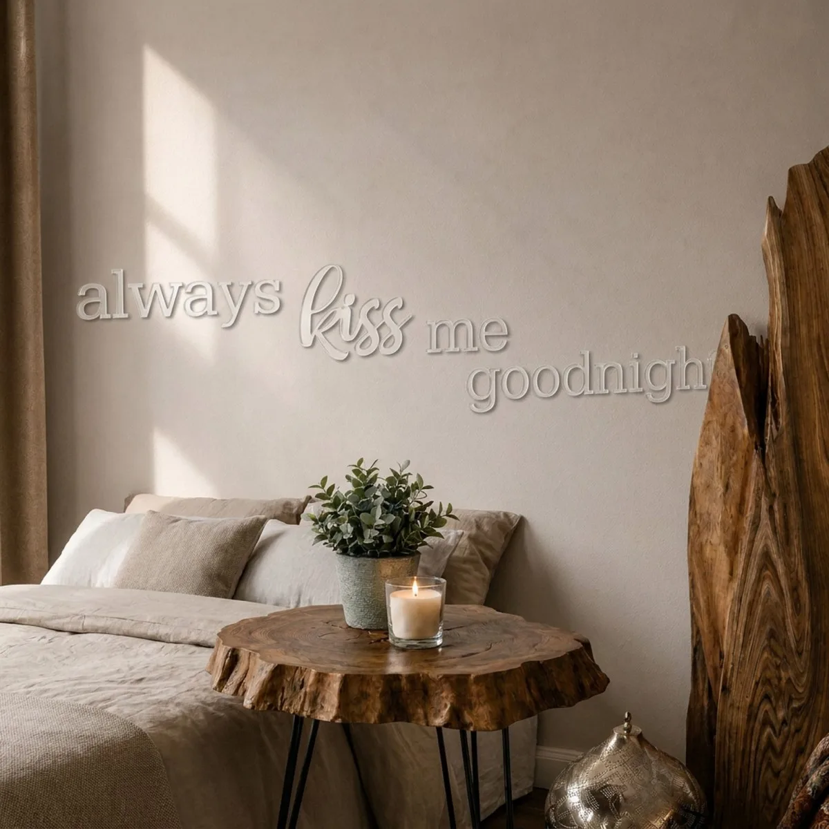 Acrylic letters always kiss me goodnight