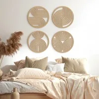 Boho Rainbows Plywood Wood Decoration