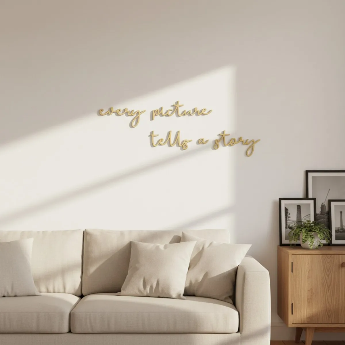 Birch Plywood Quote “Every Picture Tells a Story”