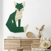3D Fuchs-Puzzle Wanddekoration – Birken-Sperrholz 57x80 cm