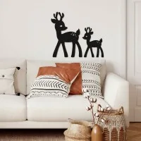 Wooden Fawn Wall Decor - Birch Plywood Animal Silhouette | Nursery & Living Room