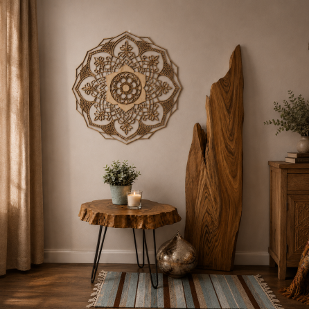 Plywood Mandala Wall Panel