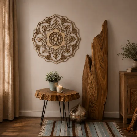 Plywood Mandala Wall Panel