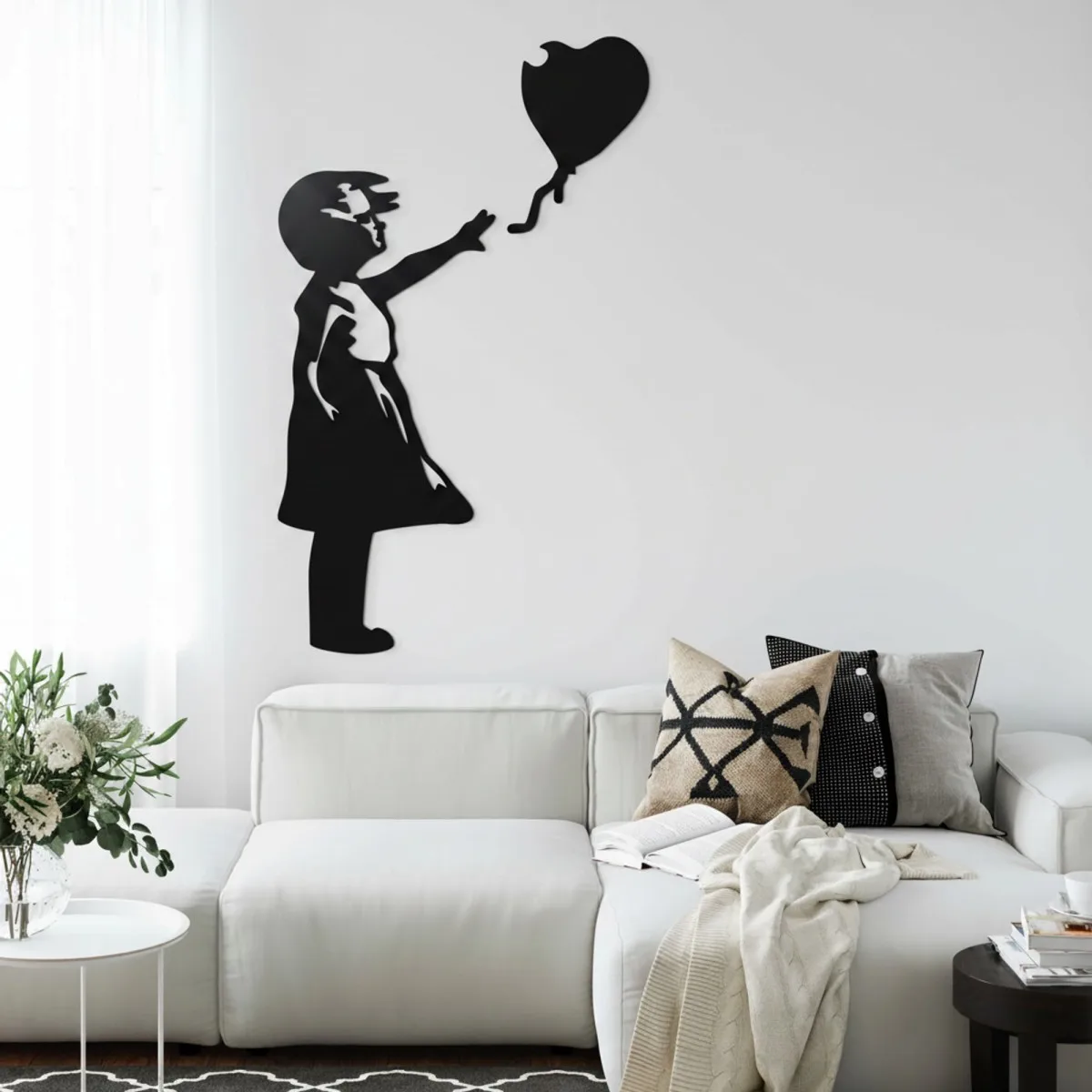 Sperrholz-Wanddeko – Banksy – Das Mädchen mit dem Herzluftballon