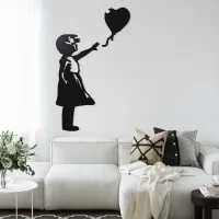 Sperrholz-Wanddeko – Banksy – Das Mädchen mit dem Herzluftballon
