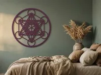 Round plywood decoration - Metatron's Cube