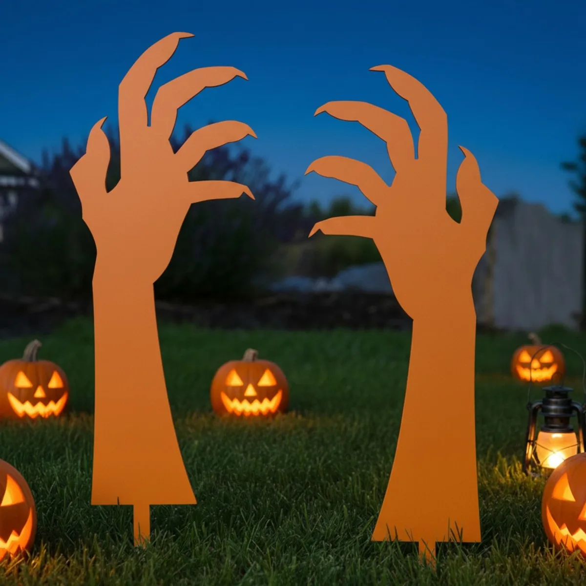 Halloween zombie handen tuindecoratie – set van 2 grijpende handen 45 cm