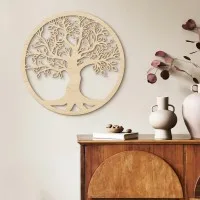 Décoration murale « Arbre de vie » Ø 40 cm – Contreplaqué de bouleau