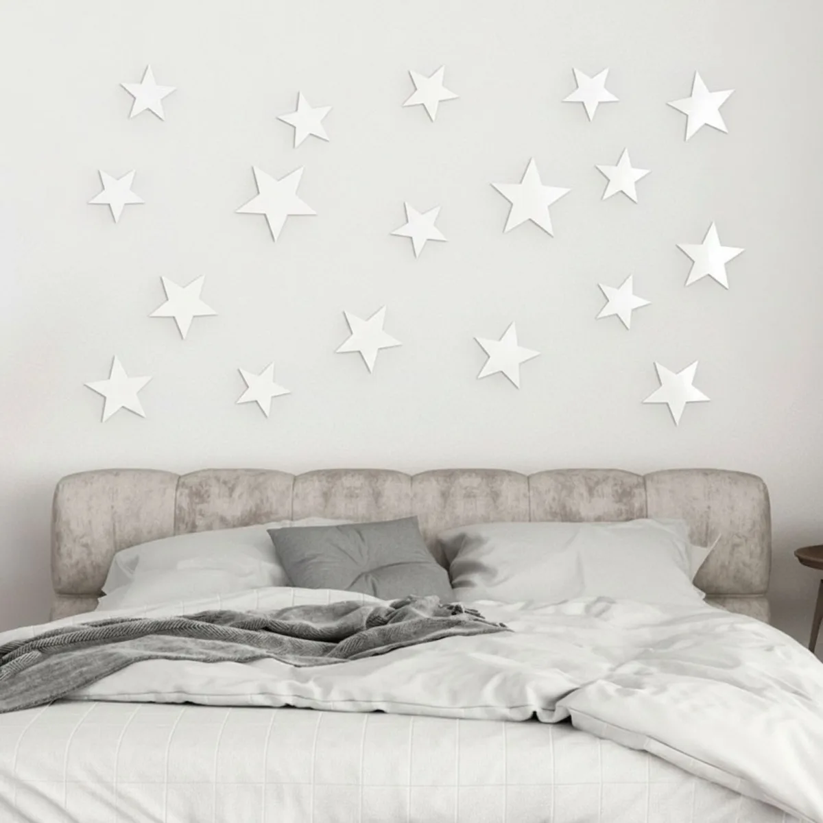 3D Star Decor Set for a Child's Room | Bedroom - Birch Plywood