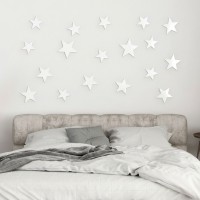 3D Star Decor Set for a Child's Room | Bedroom - Birch Plywood