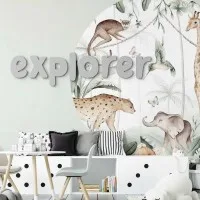 Houten woord „Explorer” van berkenmultiplex – decoratieve letters