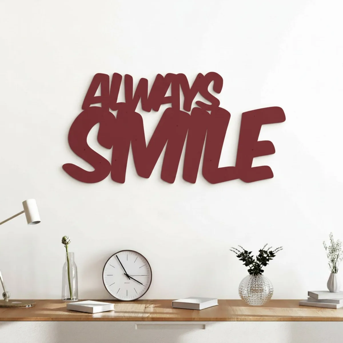 Always Smile – Graffiti-Buchstaben aus Birken-Sperrholz (2-teilig)