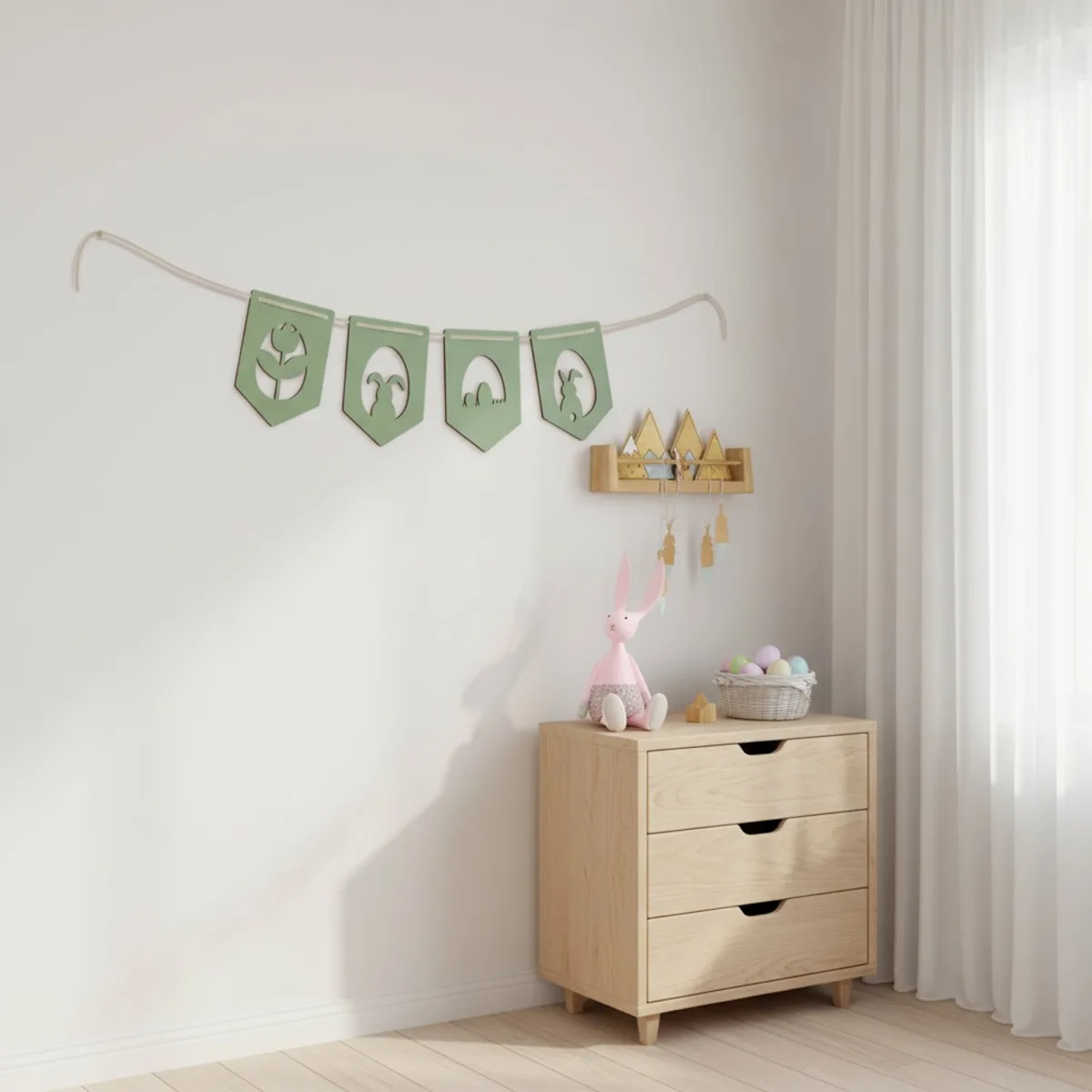 Easter Garland in Birch Plywood (4 Parts)