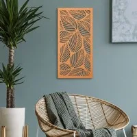 Blätter-Panel Wanddekoration aus Birkenfurniersperrholz – Lasergeschnitten