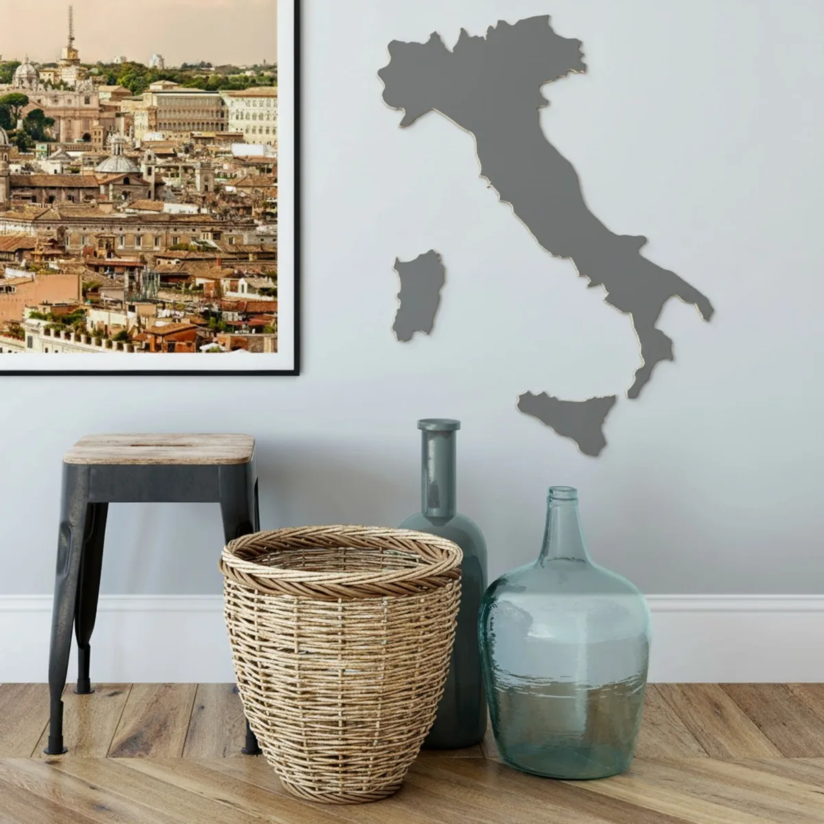 Plywood Wooden Ornament Italy – Country Map